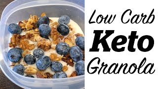 How to Make Low Carb Keto Granola  Keto Breakfast [upl. by Nairehs]