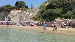 Pefkos Beach Rhodes Greece  crystal clear water [upl. by Eissirk]