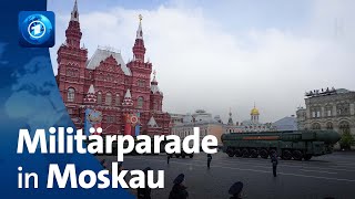 Sieg über NaziDeutschland Militärparade zum „Tag des Sieges“ in Moskau [upl. by Ailen433]