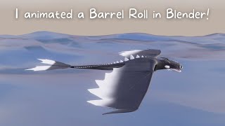 Night Light Fury Flyby with Barrel Roll  HTTYD Blender Animation [upl. by Trula]