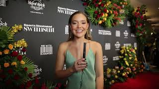 Olivia Ponton Red Carpet Interview for Sports Illustrated [upl. by Adirf]