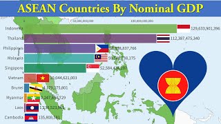 ASEAN Countries By Nominal GDP  19602021 IndonesiaMalaysiaPhilippinesThailandVietnam…… [upl. by Mccartan]