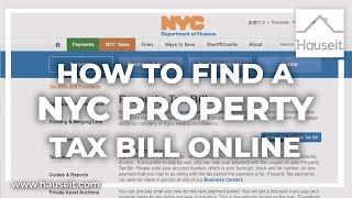 How to Easily Look up NYC Property Taxes Online Tutorial [upl. by Etsirhc]