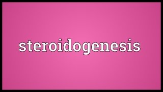 Steroidogenesis Meaning [upl. by Gilpin655]