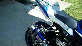 2004 Gixxer 1000 Top Speed shorty exhaust change from Yanashiki [upl. by Gershon350]