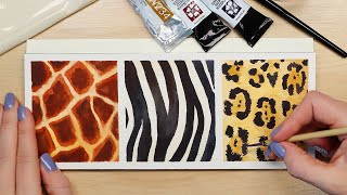 EASY Watercolor Painting Ideas for Beginners  Safari Animal Spots amp Stripes [upl. by Ahseek503]