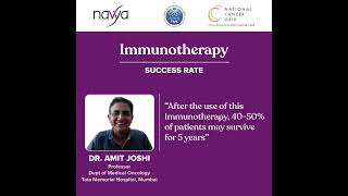 CancerInsights  Success Rate of Immunotherapy by Dr Amit Joshi  Tata Memorial Centre  Navya [upl. by Cookie462]