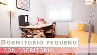 DORMITORIO PEQUEÑO con ESCRITORIO  Ideas sencillas con Decogarden [upl. by Hoon]