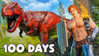 I Spent 100 Days In ARK Survival Ascended The Island [upl. by Danila]