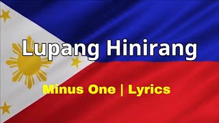 Lupang Hinirang  Bayang Magiliw  Minus one  Accompaniment  Philippine National Anthem [upl. by Mihsah]