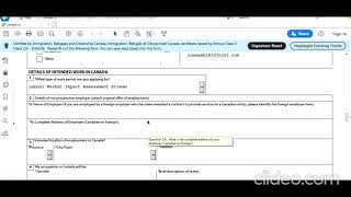 IMM 1295e Application for work permit made outside of Canada  LMIA Based Work Permit [upl. by Tlaw]