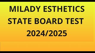 Milady Esthetics State Board Test [upl. by Adali]