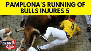 BullRunning Festival Thousands Attend Spains Controversial San Fermin Festival in Pamplona  N18G [upl. by Newberry]