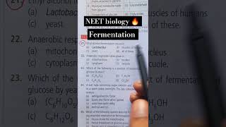 NEET 🔥 ethyl alcohol fermentation occurs in youtubeshort biologybook [upl. by Loughlin]