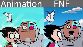 FNF Character Test  Gameplay VS Minecraft Animation  Animation vs FNF  ROBIN and cyborg [upl. by Llerruj77]