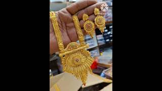 Latest gold necklaces dijain trendy gold necklace youtube shortsh [upl. by Yesima332]