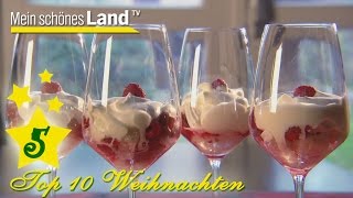 Schneller Dessert aus Himbeeren und Sahne Schneegestöber  Top 10 Rezepte für Weihnachten [upl. by Jermaine560]