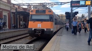 Rodalies Barcelona  Molins de Rei R1  R4  Renfe 447 [upl. by Nyladgam]