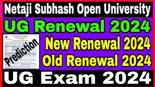 NSOU UG Renewal 2024 NSOU UG Exam 2024 NSOU UG Admission 2024 [upl. by Norramic]