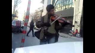 Violinist in the streetIranian پسر ویولونیست تهران [upl. by Mit]