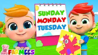 Days of the Week Learning Video by Farmees [upl. by Darnok]