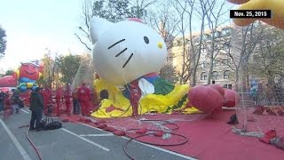 Time Lapse Macys Thanksgiving Day parade balloons [upl. by Theresita]