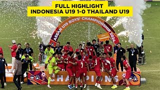 FULL HIGHLIGHT INDONESIA U19 VS THAILAND U19  AFF ASEAN CUP U19  Fans Camera [upl. by Kevina]