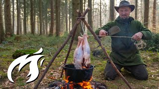 Entenkeulen am Flaschenzug im Wald frittiert ASMR style 🔥🔥🔥 [upl. by Aceber]