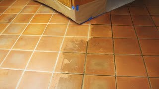 Steam Mopping tile Floor By McCulloch MC1275 [upl. by Bronny]