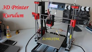 ZONESTAR P802QR2 Dual Extruder 3D Printer Assembly [upl. by Winfield]