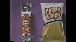 1990 Pringles Potato Crisps Snack Stack and Double Stacks Commercial [upl. by Neyugn]