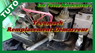 Tracteur moteur Tecumseh  Remplacement démarreur [upl. by Aikam]