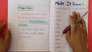 Common Nouns and Proper Nouns  Types of NOUNS CLASS 23 English grammar [upl. by Ninon]