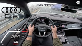 Audi Q8 55 TFSI  Autobahn POVFahrt amp Top Speed [upl. by Nauhs]