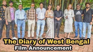 The Diary of West Bengal Film Announcement  Yajur Marwah Arshin Mehta Ramendra Gauri Shankar [upl. by Jilleen361]