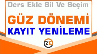 AÖF Güz Dönemi Kayıt Yenileme Nasıl Yapılır Ders Ekle Sil Seçim İşlemleri 2024 [upl. by Bore]