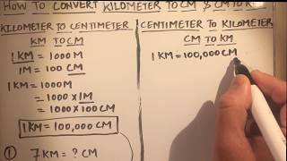 HOW TO CONVERT KILOMETERkm to CENTIMETERcm AND CENTIMETER to KILOMETERkm [upl. by Battat]