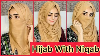 How To Wear Hijab With Niqab In Summer Without Inner Cap  Easy Hijab Tutorial  Dietitian Aqsa [upl. by Rimidalb997]