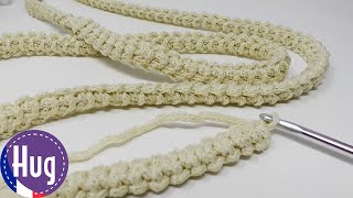 Crocheter une jolie corde en mailles serrées [upl. by Dnomde]