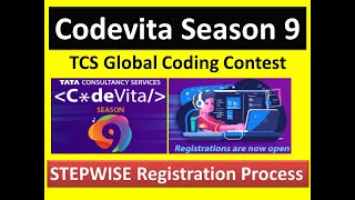 TCS CODEVITA SEASON 9  STEP BY STEP REGISTRATION PROCESS [upl. by Dahsra]