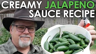 Creamy Jalapeño Sauce Recipe YUM  Black Gumbo [upl. by Naitirb547]