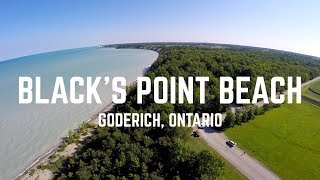 Blacks Point Beach  Drone Shots  Goderich Ontario [upl. by Alviani510]