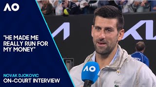 Novak Djokovic OnCourt Interview  Australian Open 2024 First Round [upl. by Britt727]