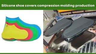 Silicone shoe covers compression molding production 2019 onsite shoot [upl. by Atlee859]