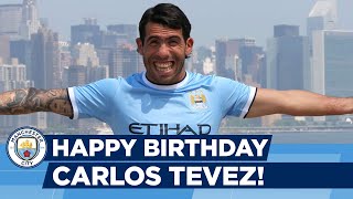 HAPPY BIRTHDAY CARLOS TEVEZ  Highlights of the Welcome to Manchester Argentinian [upl. by Herra]