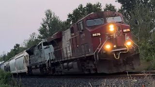 Former Vancouver Olympic Games locomotive takes the lead on CPKC 421 with help from CP 7022 Military [upl. by Rehpotsihc]