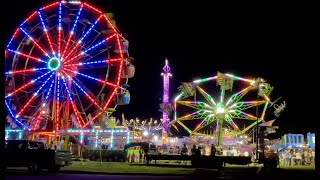 Carnival Sound Effects and Stock Video  Country Fair with Amusement Rides and Screaming Crowd [upl. by Moyers]