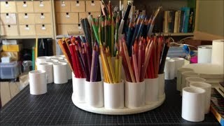 How To Make a Colored Pencil Storage Carousel Tutorial [upl. by Kent]