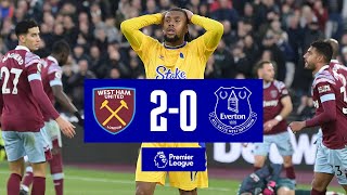 PREMIER LEAGUE HIGHLIGHTS WEST HAM UNITED 20 EVERTON [upl. by Namolos]