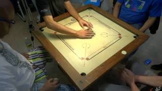 Carrom Doubles Final in French Nationals 2016 Villepinte [upl. by Ahsla]